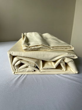 Bedsheet King Size Ivory 400tc + 4 pillow covers