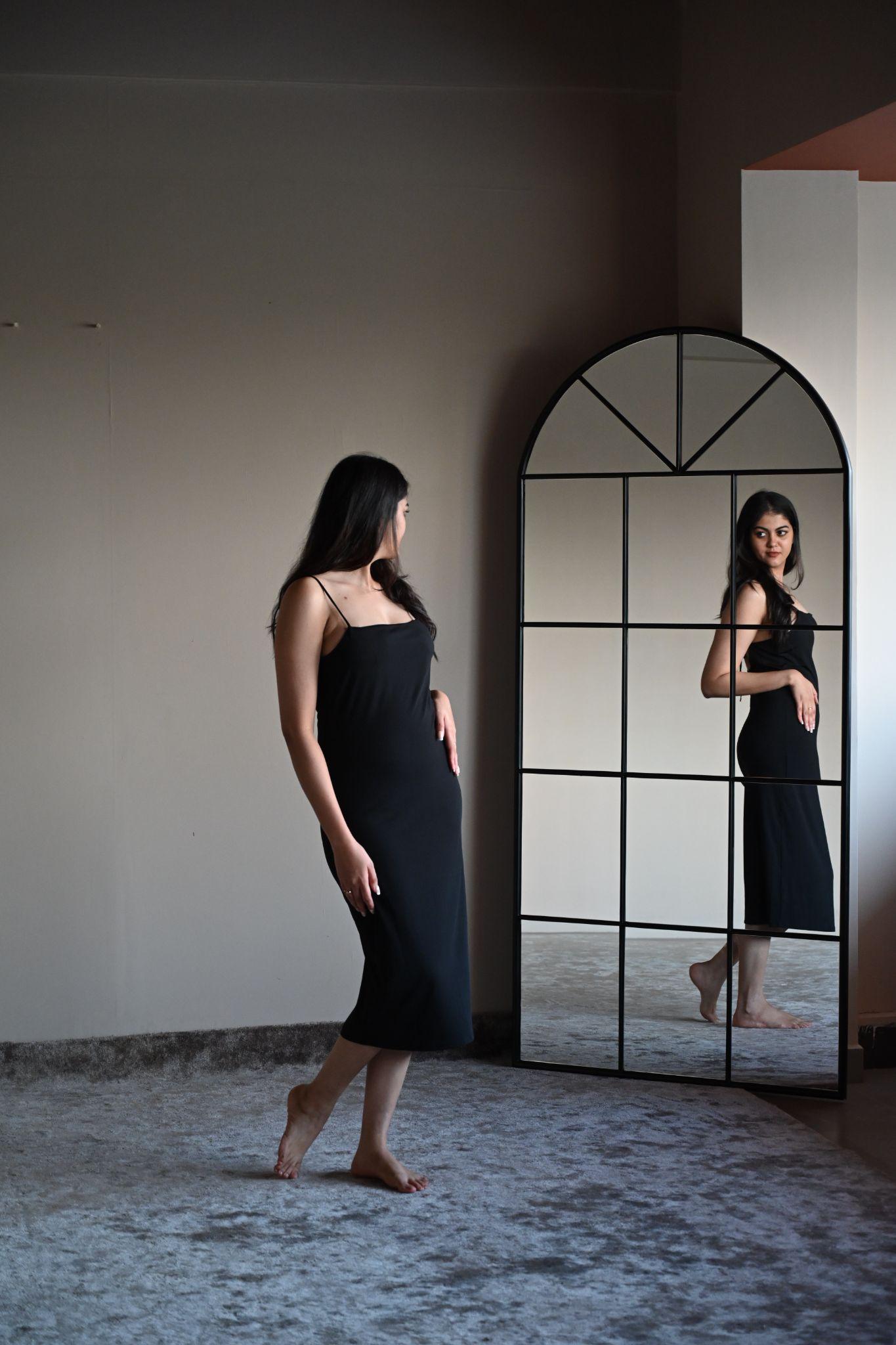 French Mirror with black frame
