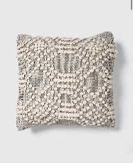 Grey Cushion cover with beads