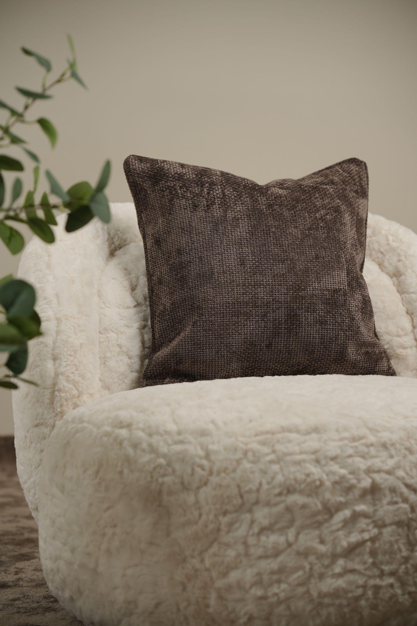 Pixel charcol black cushion