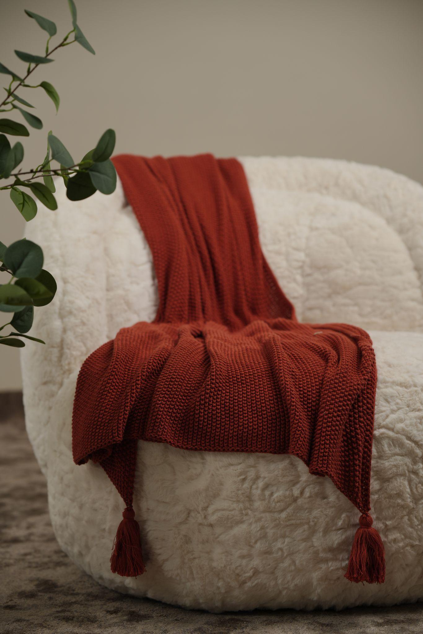 Sofa throw brick woven