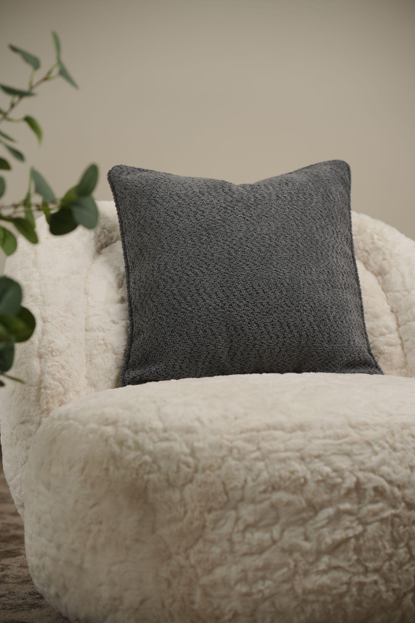 Teddy grey cushion